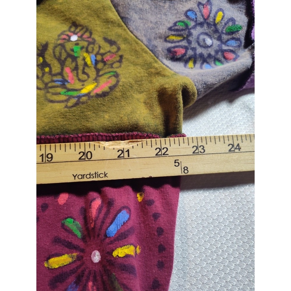Greater Good Women's Boho Chic Patchwork Hippie Full Zip Hoodie Size XL 1391 - Picture 5 of 8
